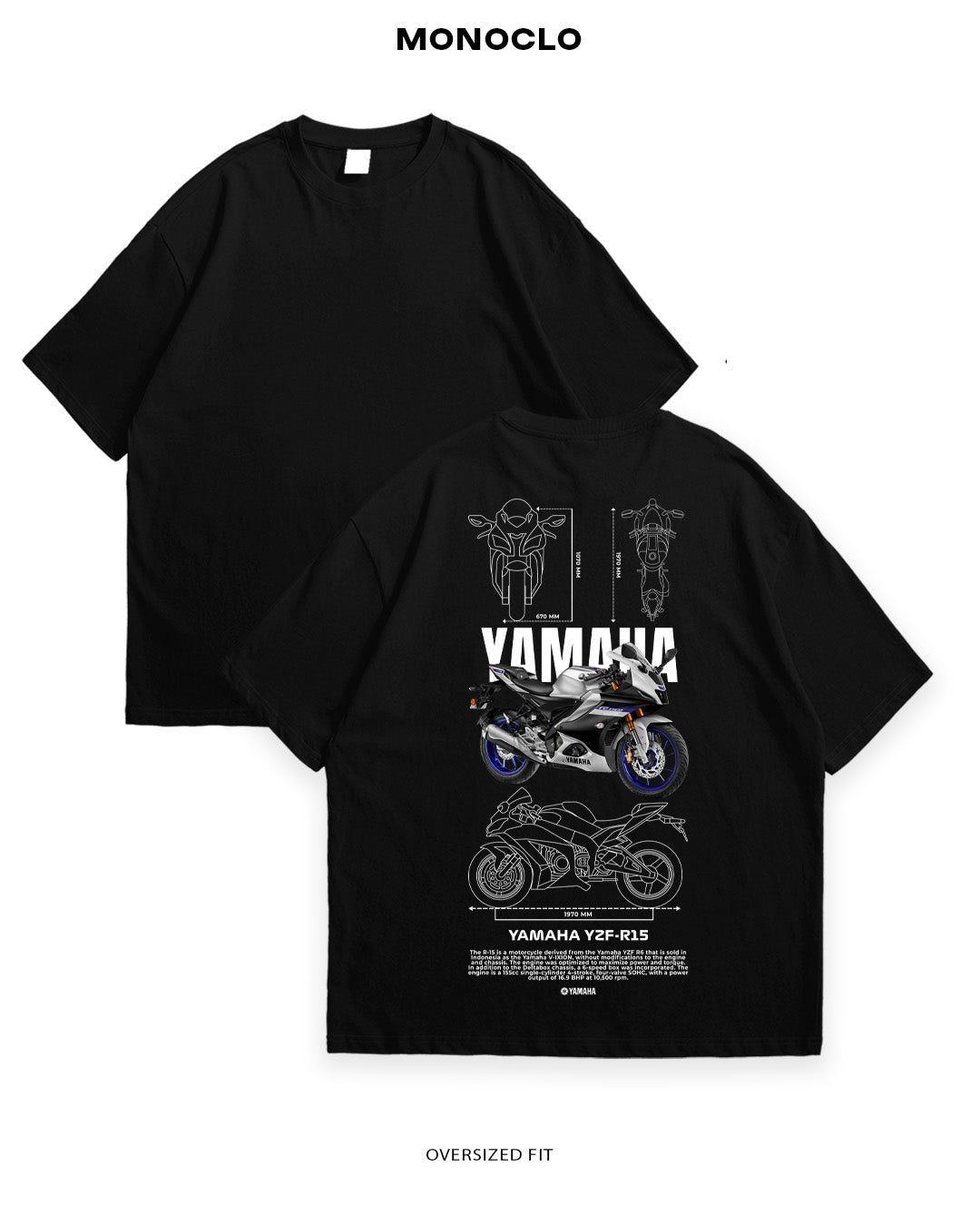 Футболка Yamaha YZF - R15 - MONOCLO UA