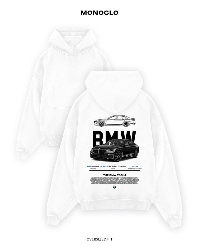 Hoodie Monoclo BMW 760Li - shop_name Білий