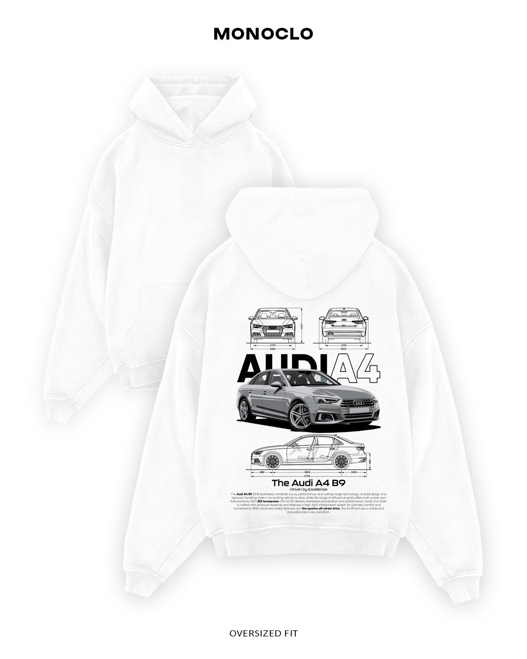 Худі Audi A4 B9 - MONOCLO UA