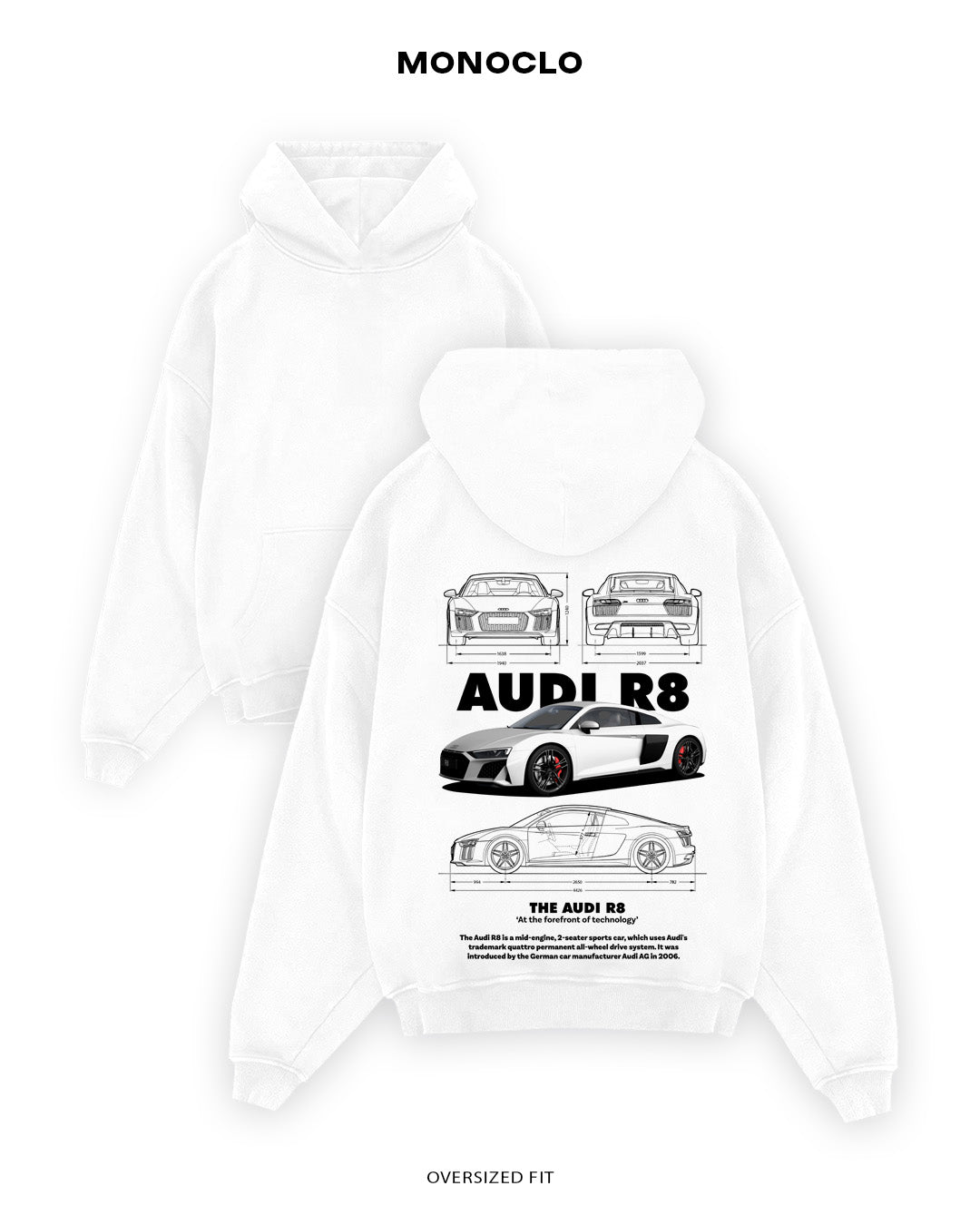 Худі Audi R8 Snow - MONOCLO UA