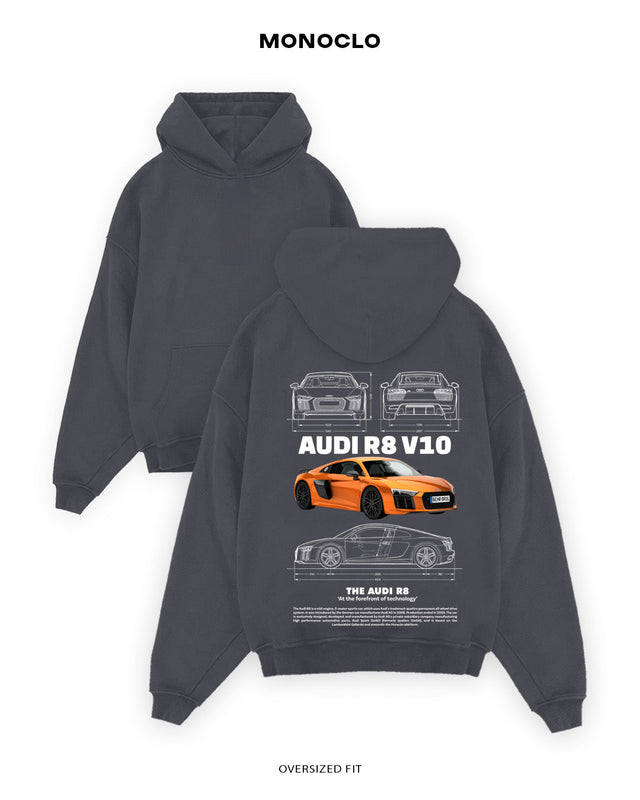 Худі Audi R8 V10 Orange - MONOCLO UA