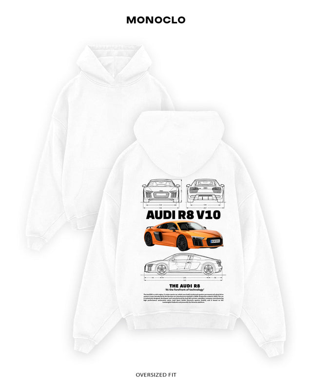 Худі Audi R8 V10 Orange - MONOCLO UA
