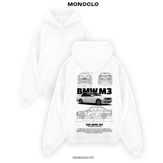 Худі BMW M3 E30 Milk - shop_name Білий
