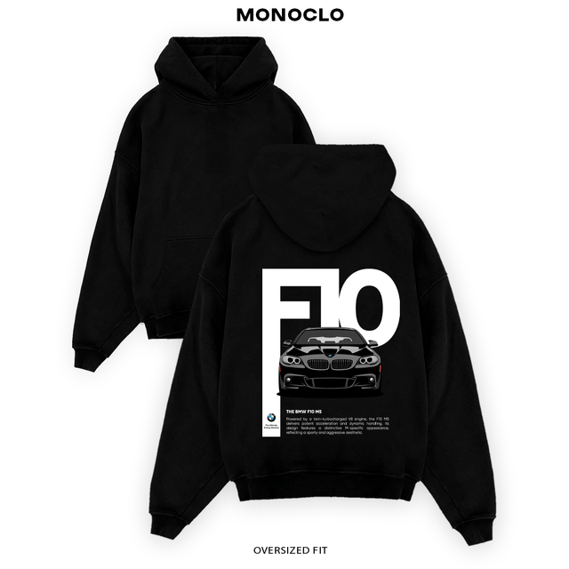 Худі BMW M5 F10 чорне – оверсайз худі Monoclo з автомобільним принтом BMW