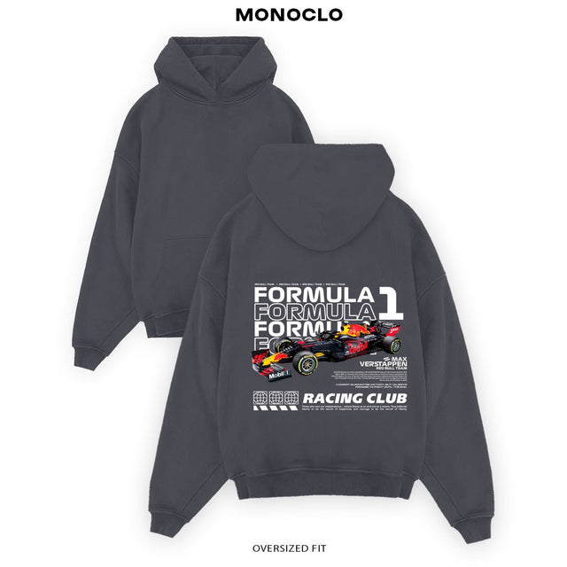 Худі F1 Verstappen графіт - оверсайз худі Formula 1 Monoclo