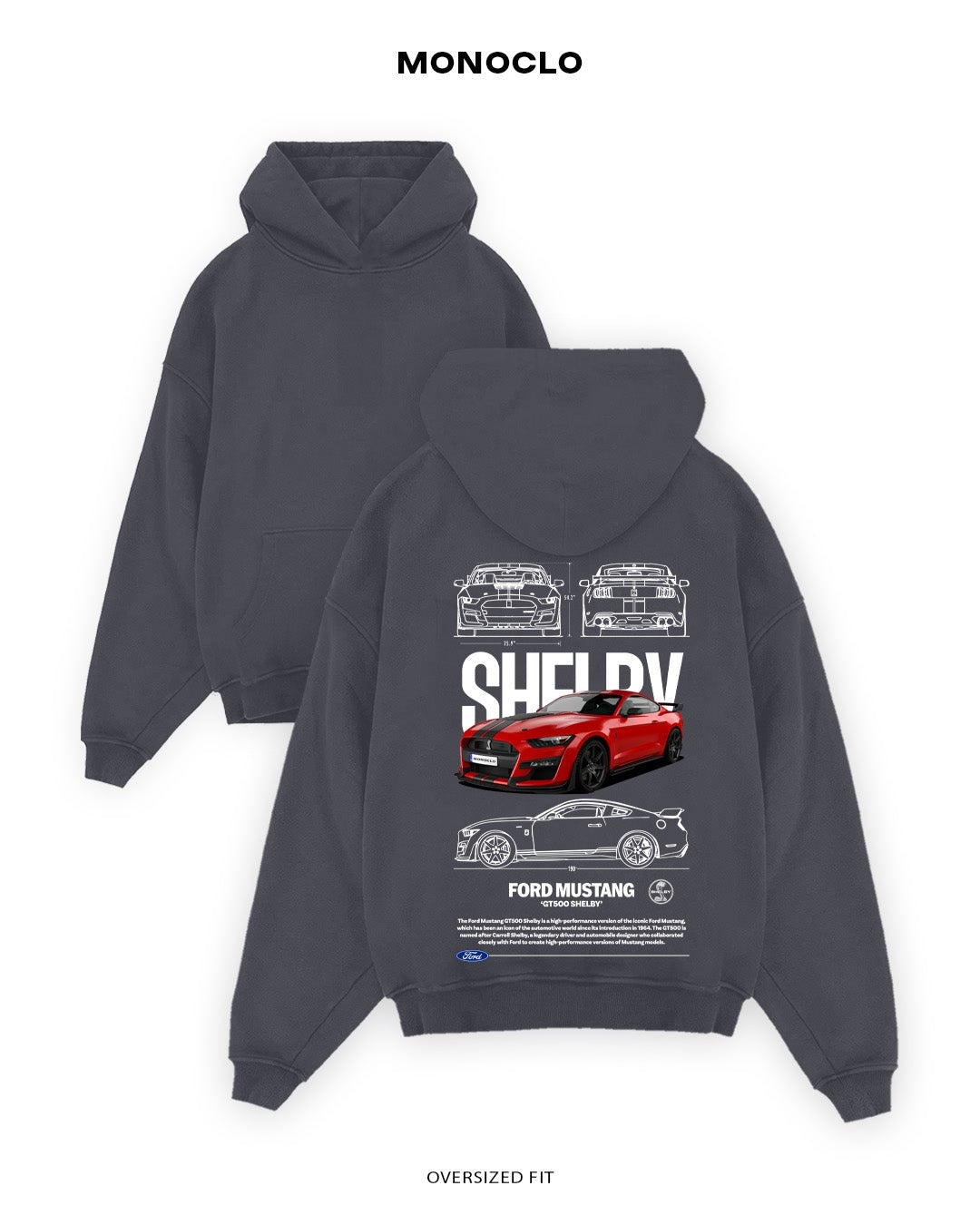 Худі Ford GT500 Shelby Red - MONOCLO UA