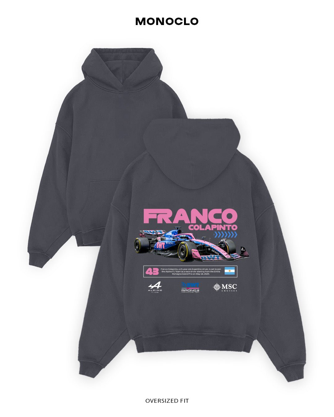 Худі Formula 1 Franco Colapinto 1 - shop_name Графітовий