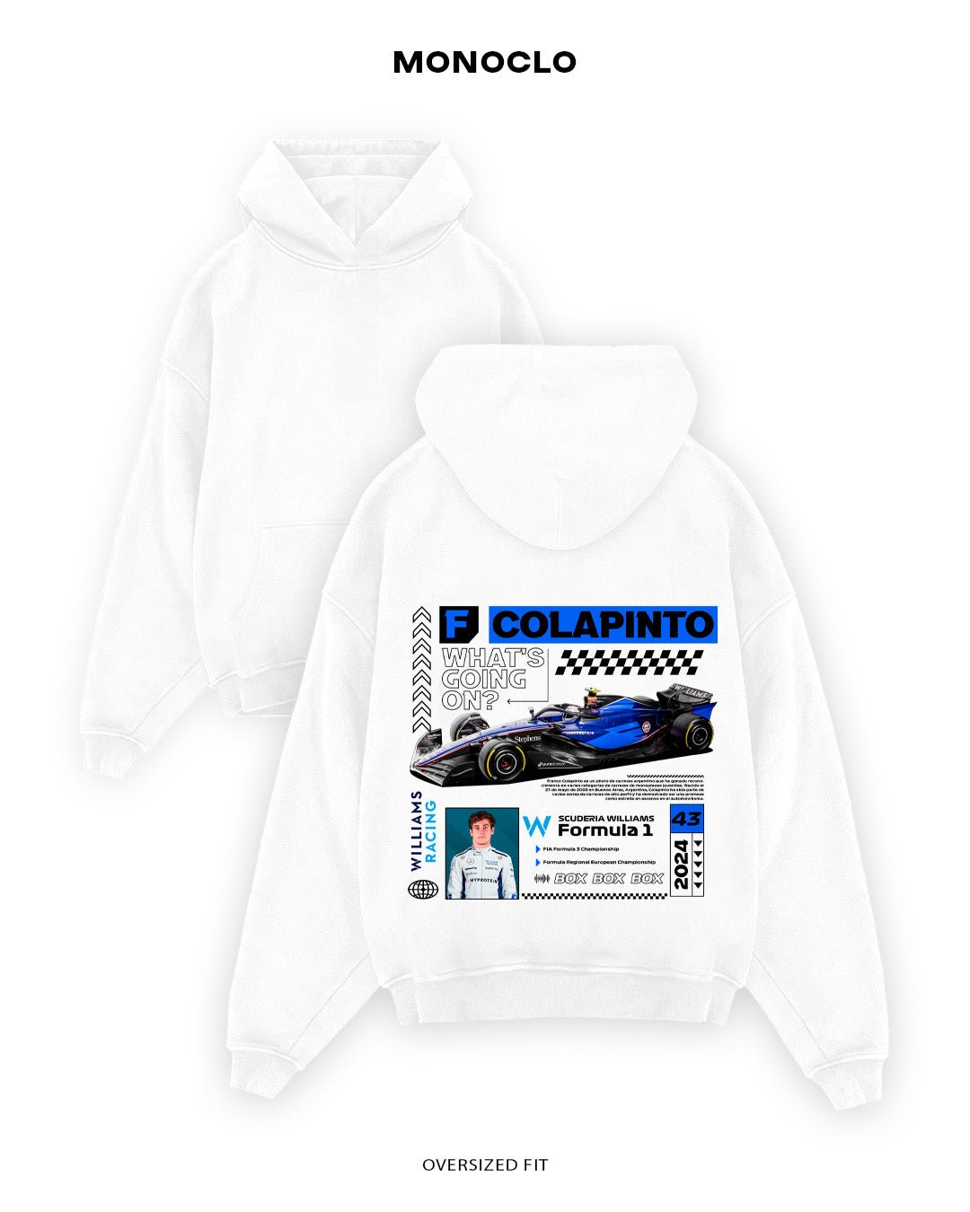Худі Formula 1 Franco Colapinto 2 - shop_name Білий