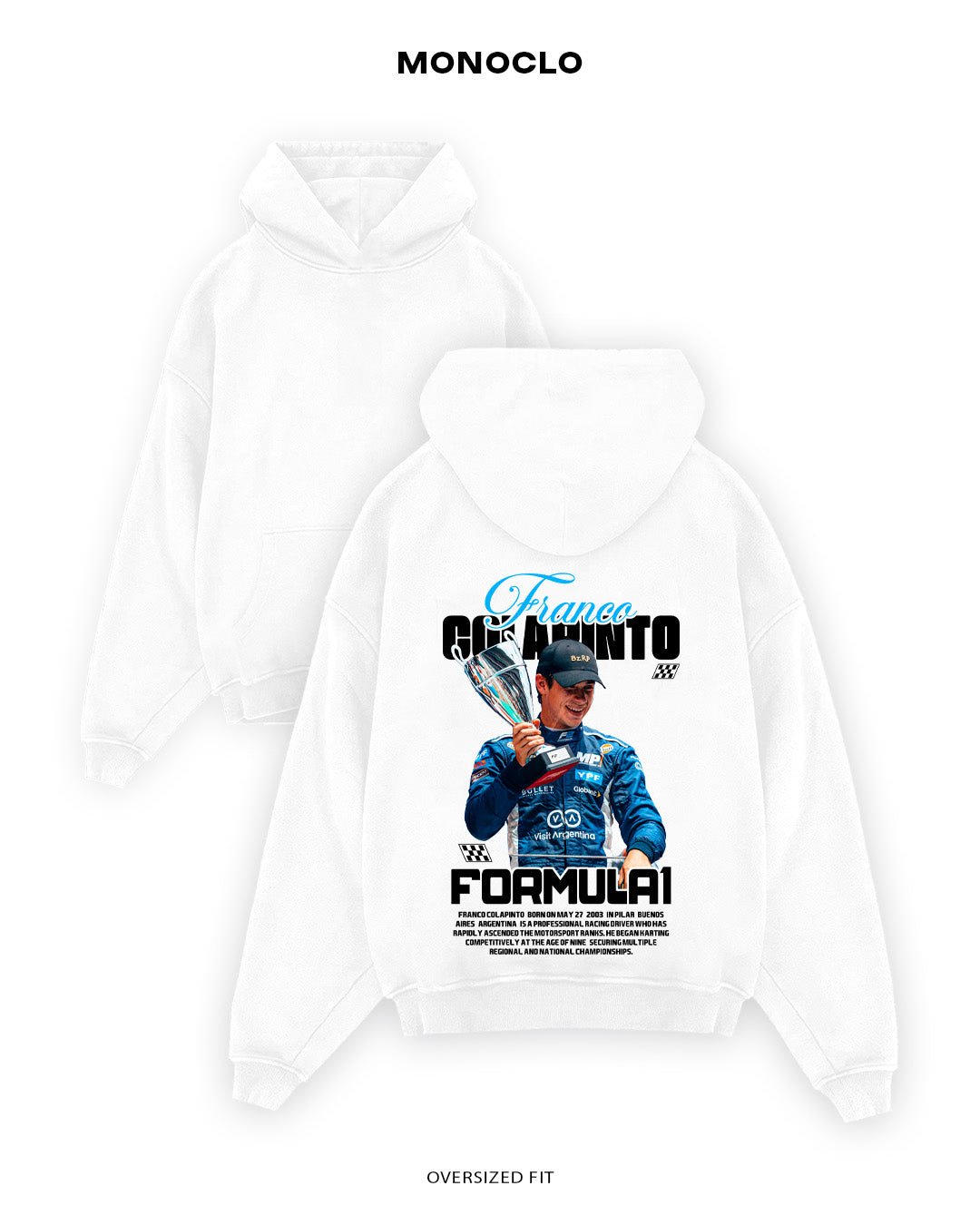 Худі Formula 1 Franco Colapinto 3 - shop_name Білий
