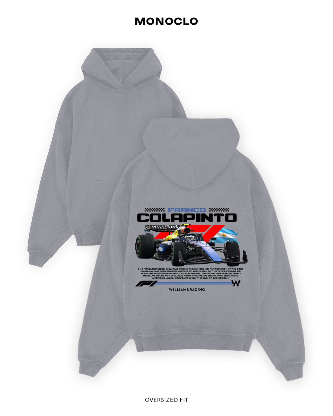 Худі Formula 1 Franco Colapinto 4 - shop_name Сірий