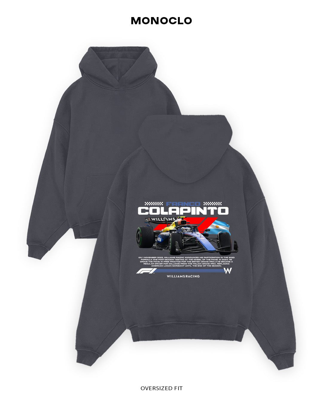 Худі Formula 1 Franco Colapinto 4 - shop_name Графітовий