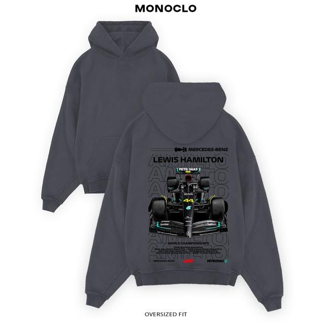 Худі Monoclo Hamiltin MB графітовий – стиль Formula 1 Lewis Hamilton Mercedes AMG