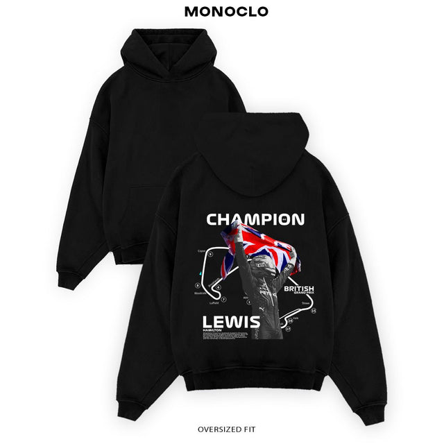 Худі Hamilton Brasil чорне - оверсайз худі Formula 1 Monoclo