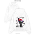 Худі Hamilton Brasil біле - принт Formula 1 позаду Monoclo