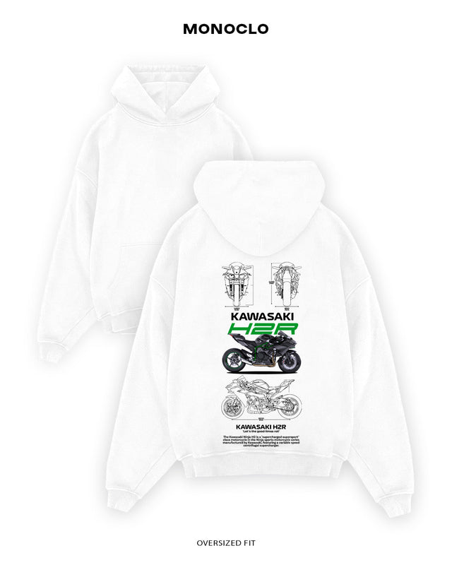 Худі Kawasaki H2R - shop_name Білий