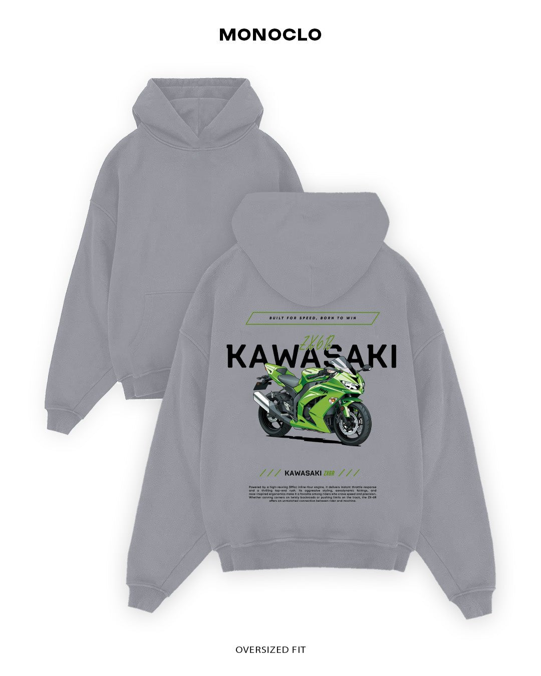 Худі Kawasaki ZX6R - shop_name Сірий