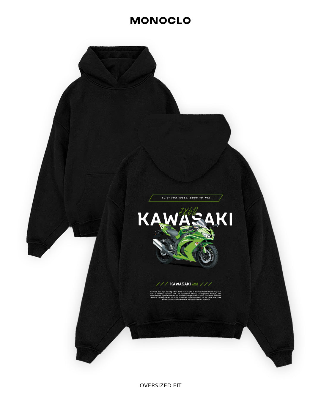 Худі Kawasaki ZX6R - shop_name Чорний