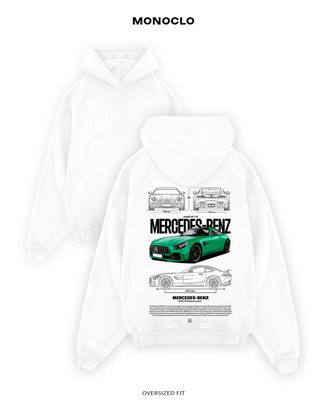 Худі Mercedes - Benz AMG GT GREEN - MONOCLO UA