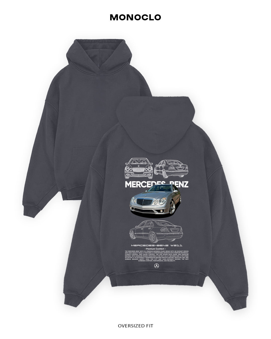 Худі Mercedes - Benz W211 - shop_name Графітовий