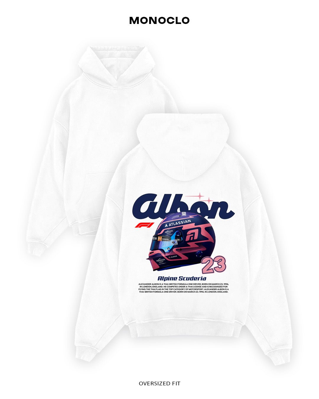 Худі Monoclo Alexander Albon Alpine - shop_name Білий