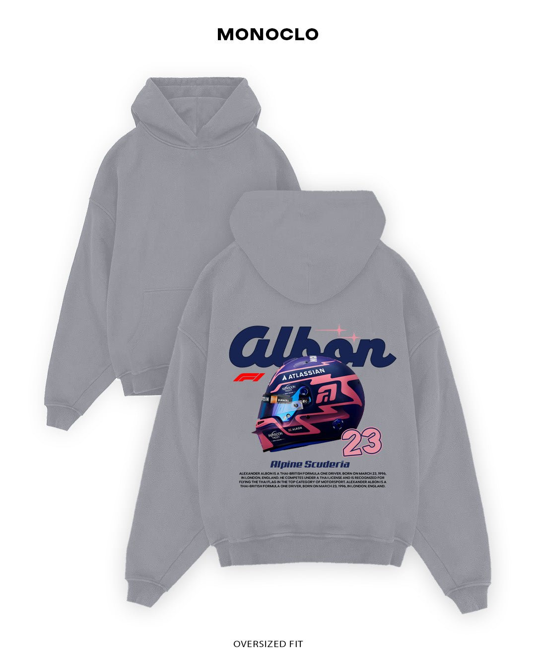 Худі Monoclo Alexander Albon Alpine - shop_name Сірий
