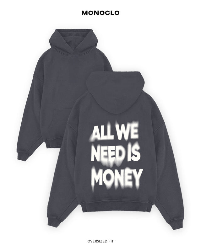 Худі Monoclo ALL WE NEED IS MONEY - shop_name Графітовий