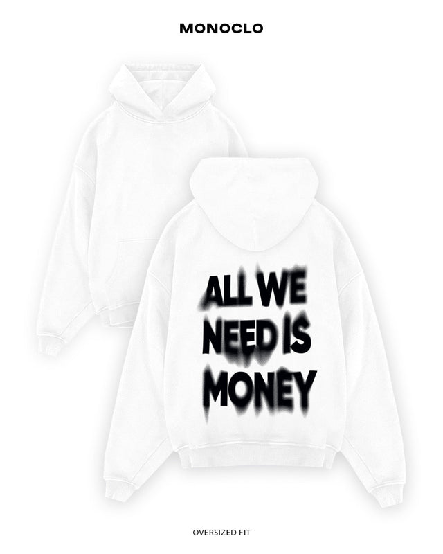 Худі Monoclo ALL WE NEED IS MONEY - shop_name Білий