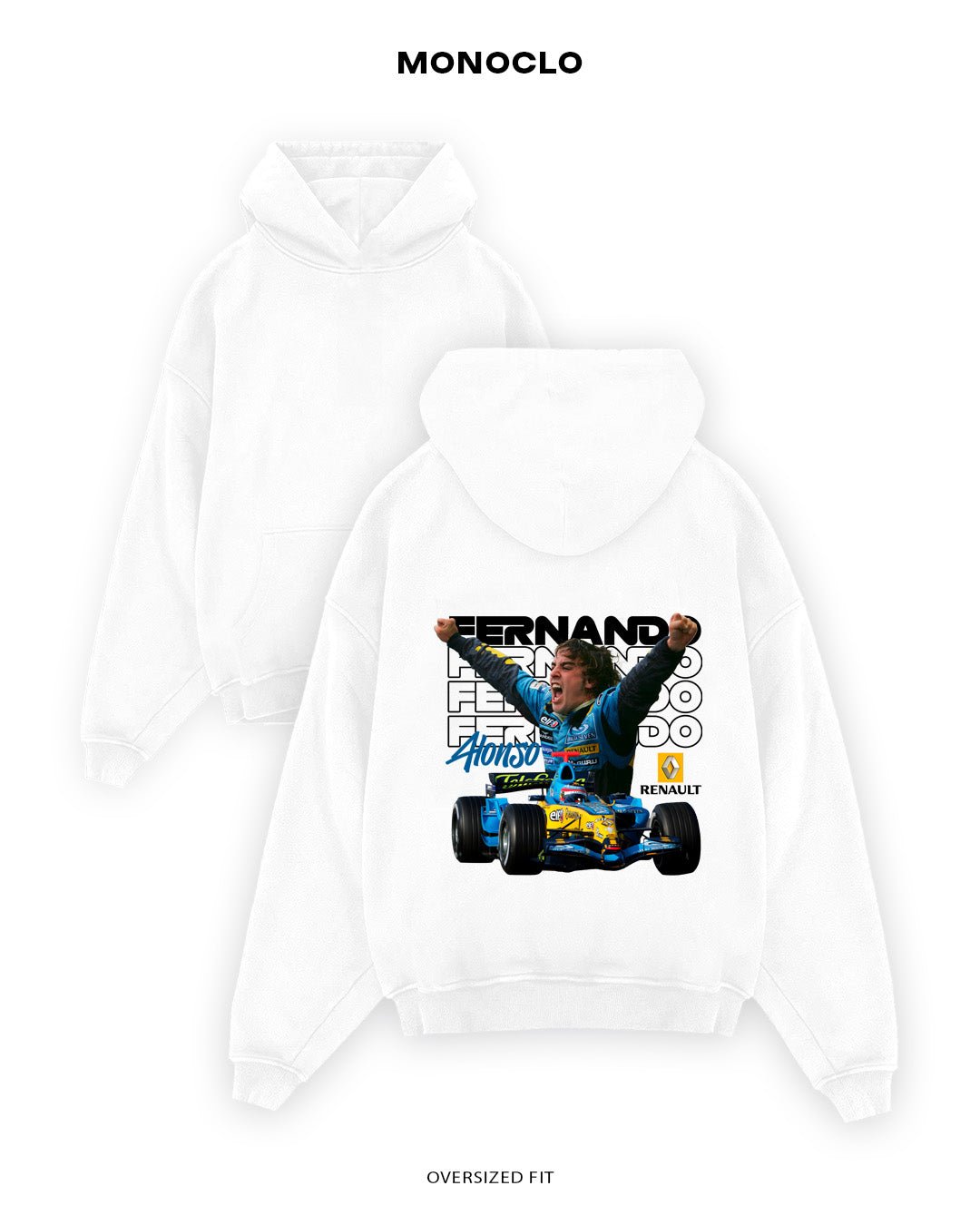 Худі Monoclo Alonso Renault Legend Collage 05/06 - shop_name Білий