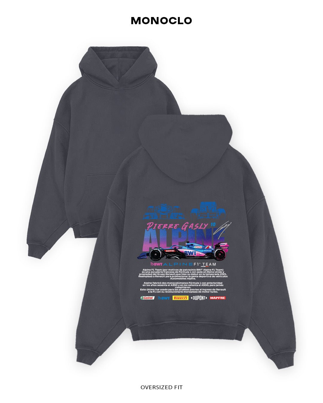 Худі Monoclo Alpine F1 Team Pierre Gasly - shop_name Графітовий