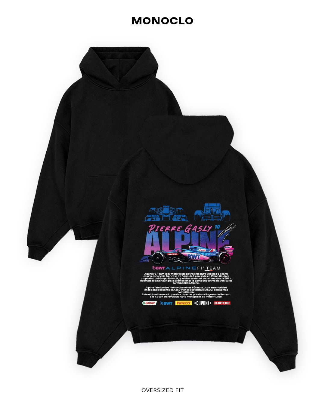 Худі Monoclo Alpine F1 Team Pierre Gasly - shop_name Чорний