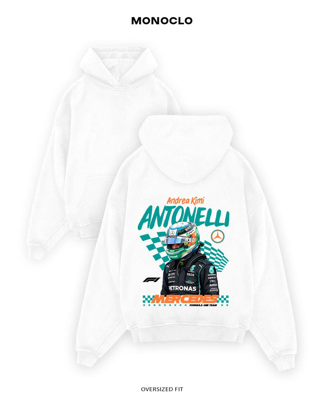Худі Monoclo Andrea Kimi Antonelli – Mercedes F1 🚦 - shop_name Білий