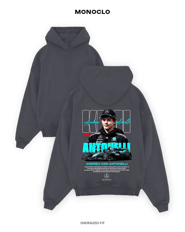 Худі Monoclo Andrea Kimi Antonelli – Mercedes F1 🏁 Portret - shop_name Графітовий