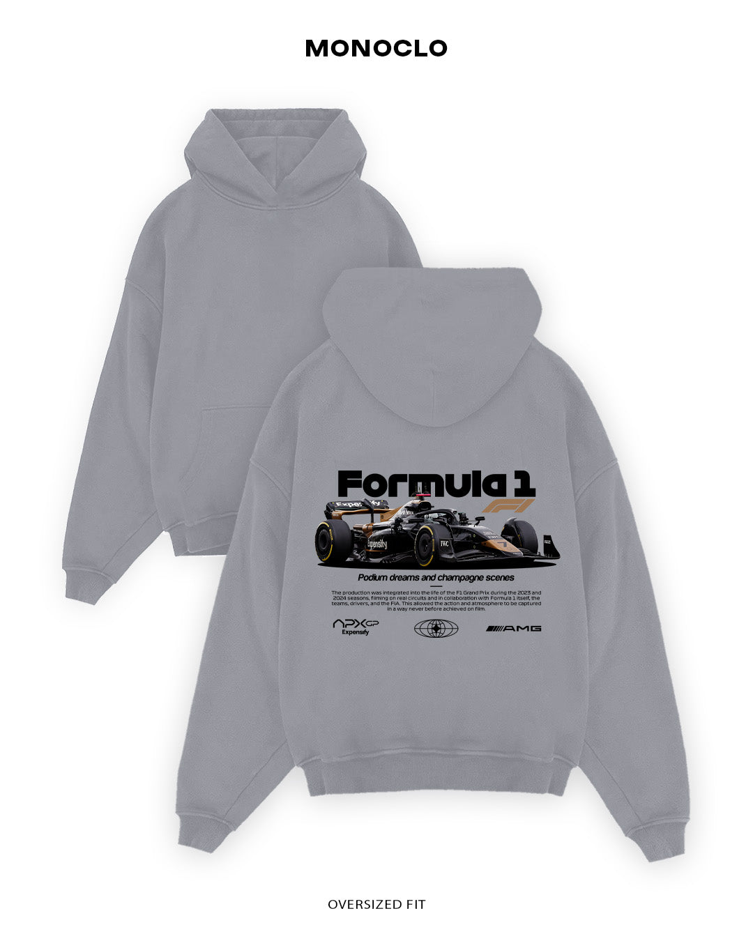 Худі Monoclo APX GP Formula 1 Team - shop_name Сірий