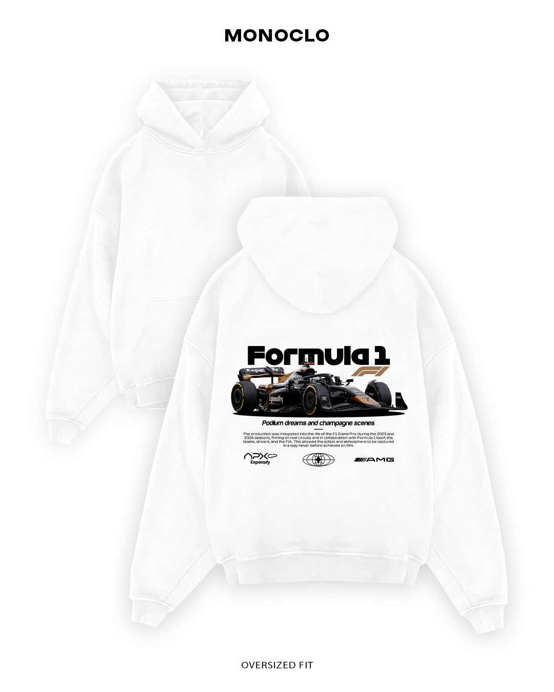 Худі Monoclo APX GP Formula 1 Team - shop_name Білий