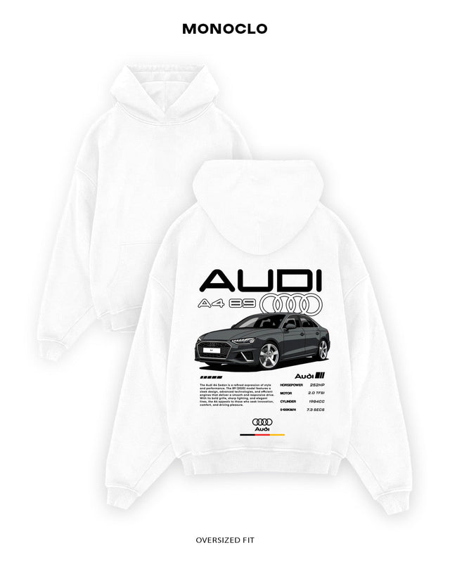 Худі Monoclo Audi A4 B9 2020 - shop_name Білий