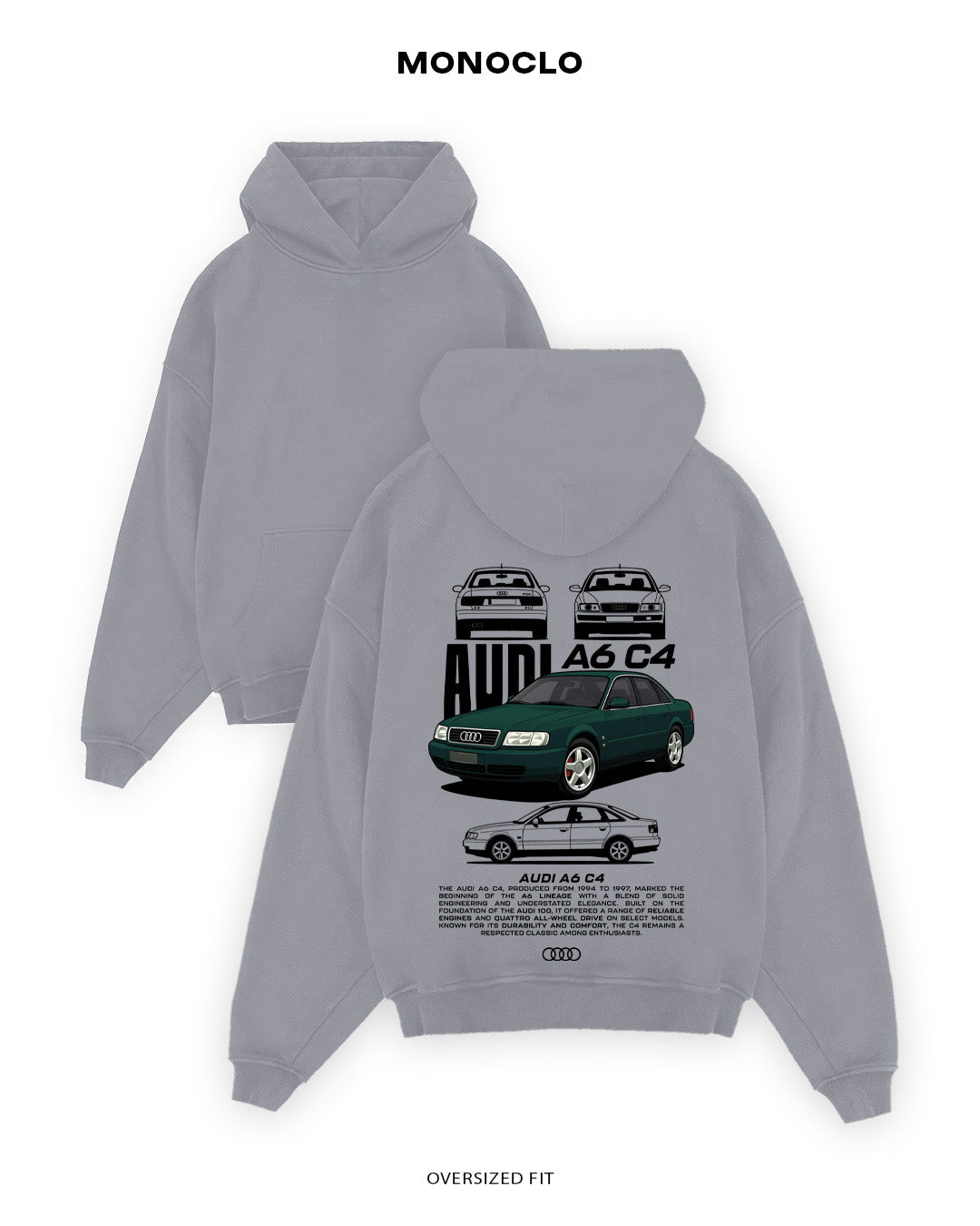 Худі Monoclo Audi A6 C4 - shop_name Чорний
