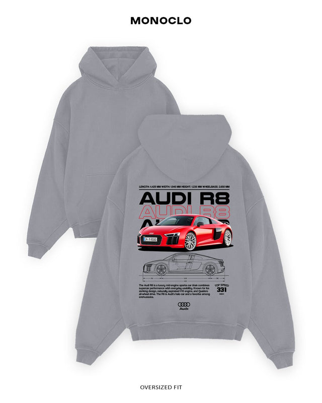 Худі Monoclo Audi R8 Red - shop_name Сірий