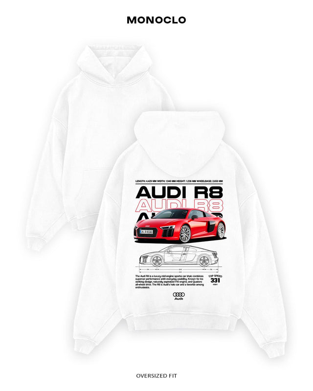 Худі Monoclo Audi R8 Red - shop_name Білий