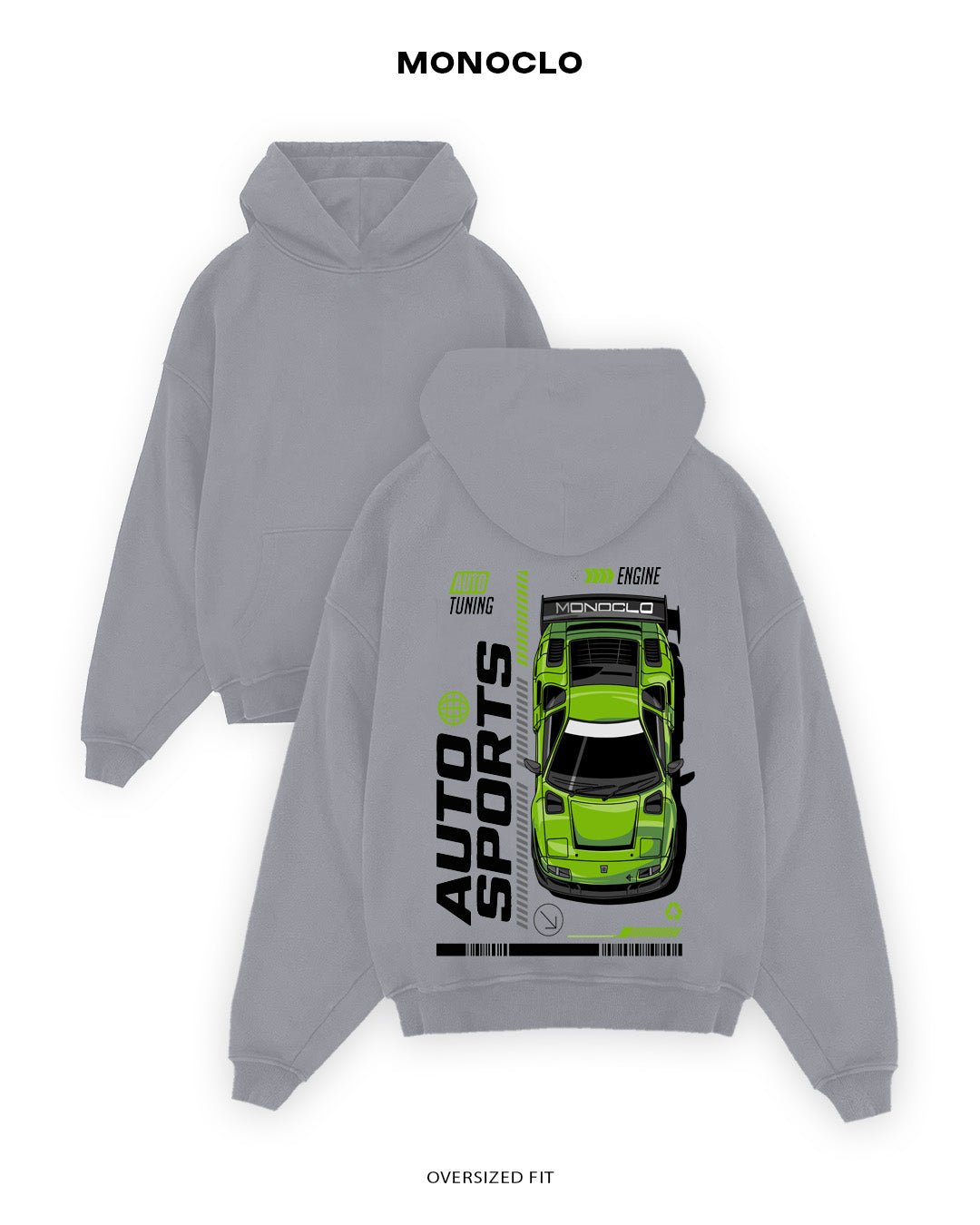Худі Monoclo Auto Sports Lamborghini Diablo - shop_name Сірий