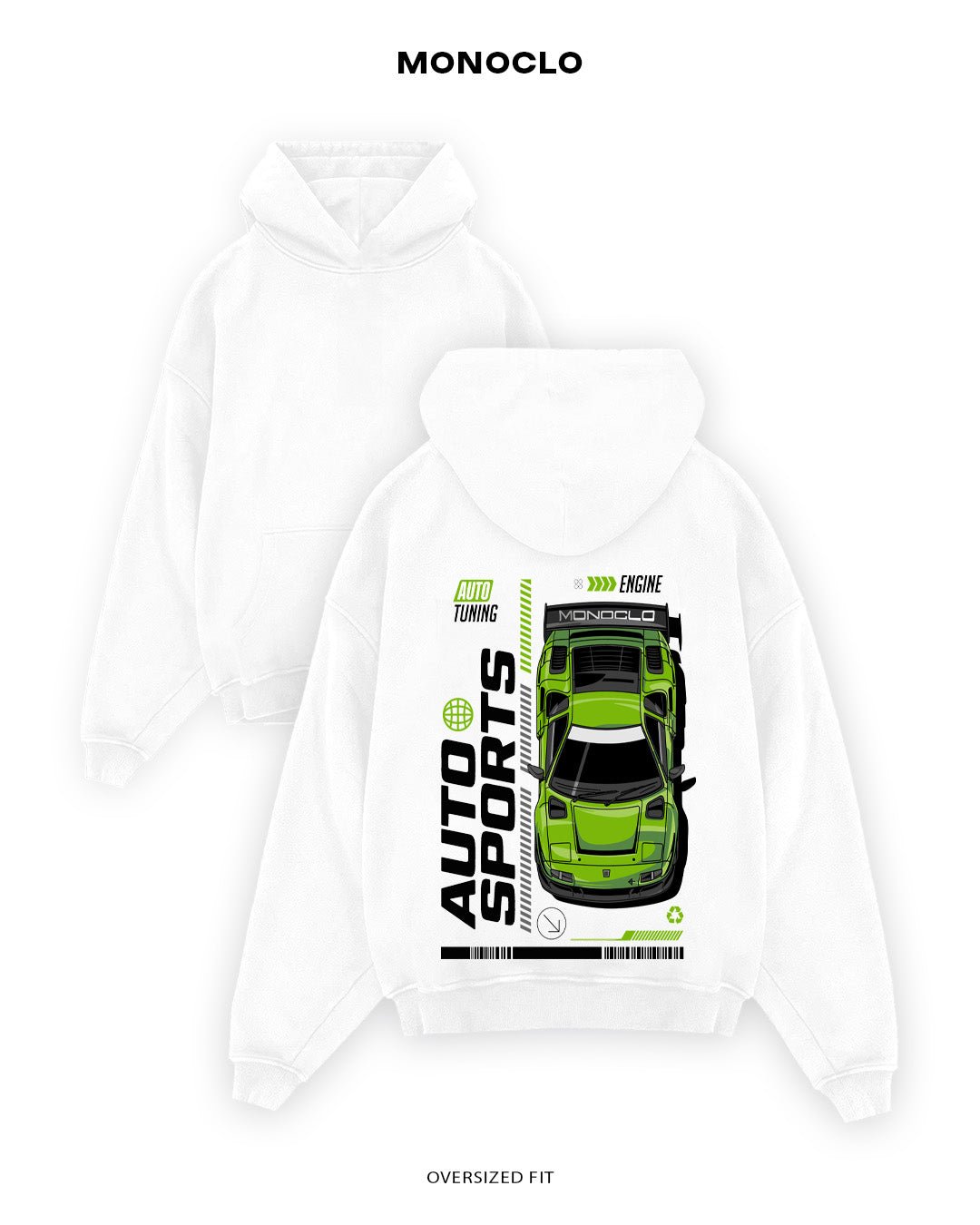 Худі Monoclo Auto Sports Lamborghini Diablo - shop_name Білий
