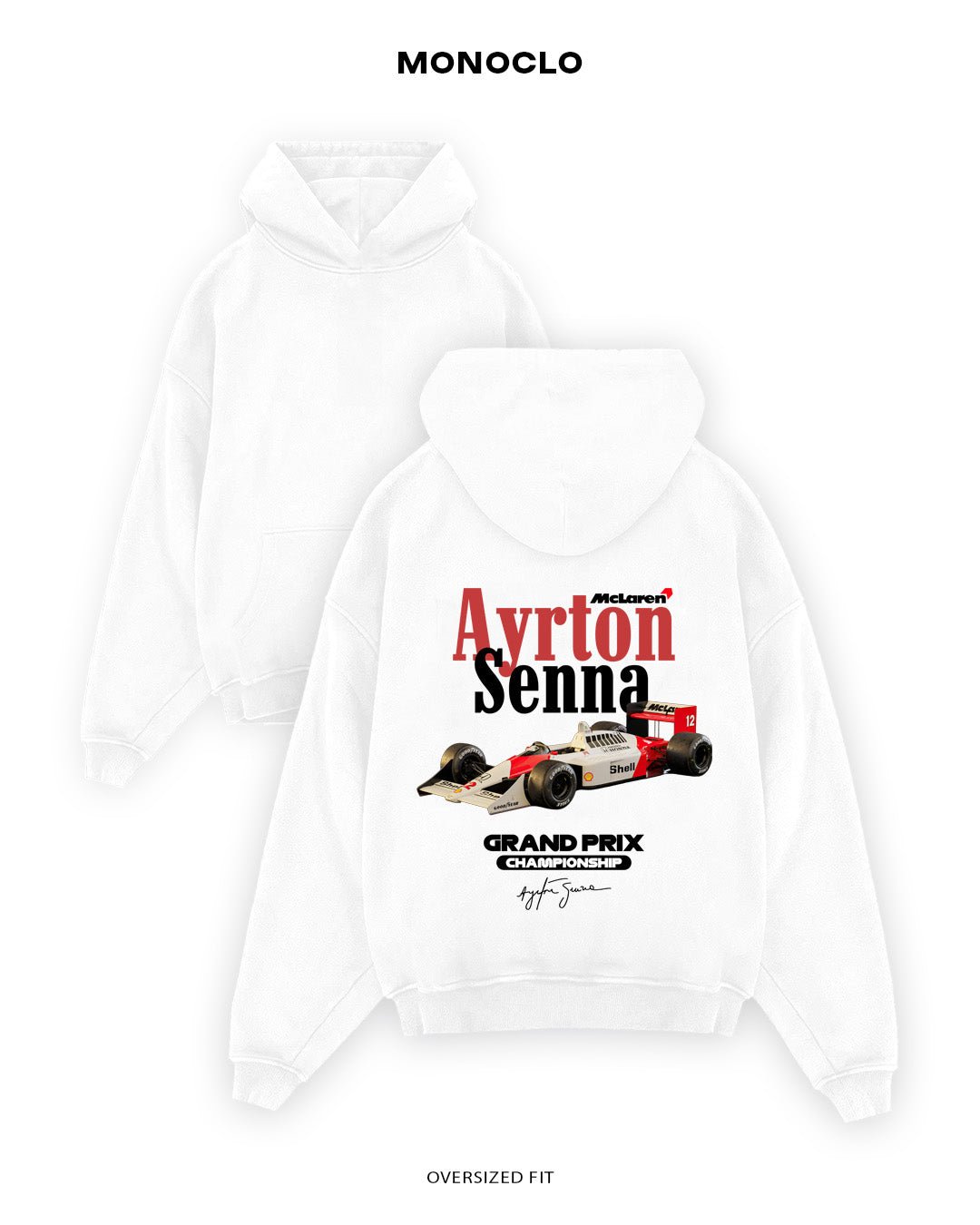 Худі Monoclo Ayrton Senna McLaren - shop_name Білий