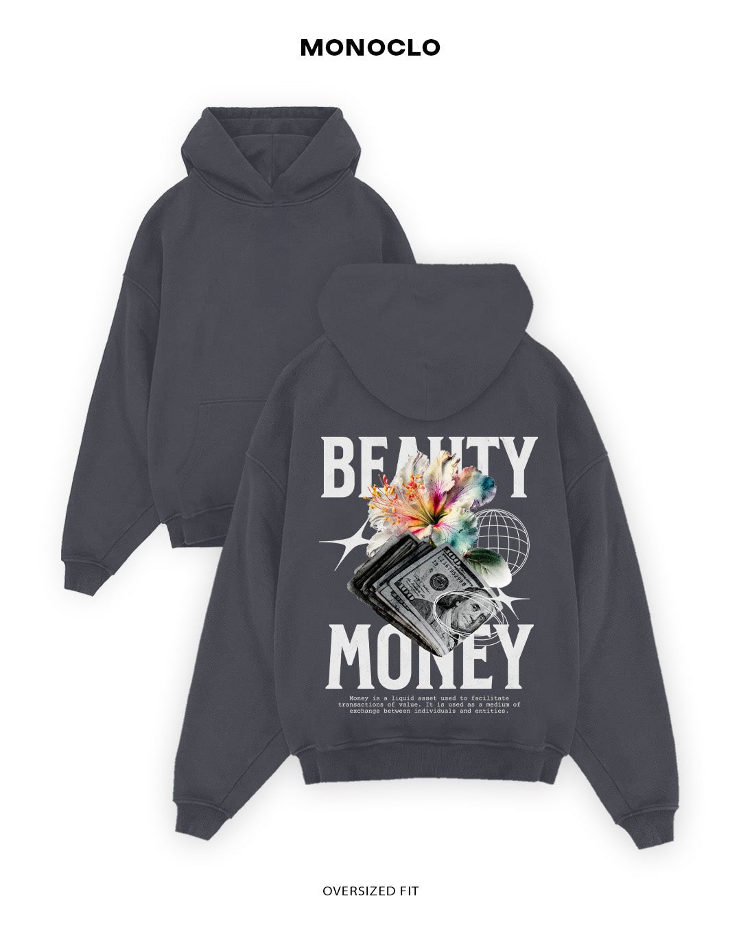 Худі Monoclo Beauty Money - shop_name Графітовий
