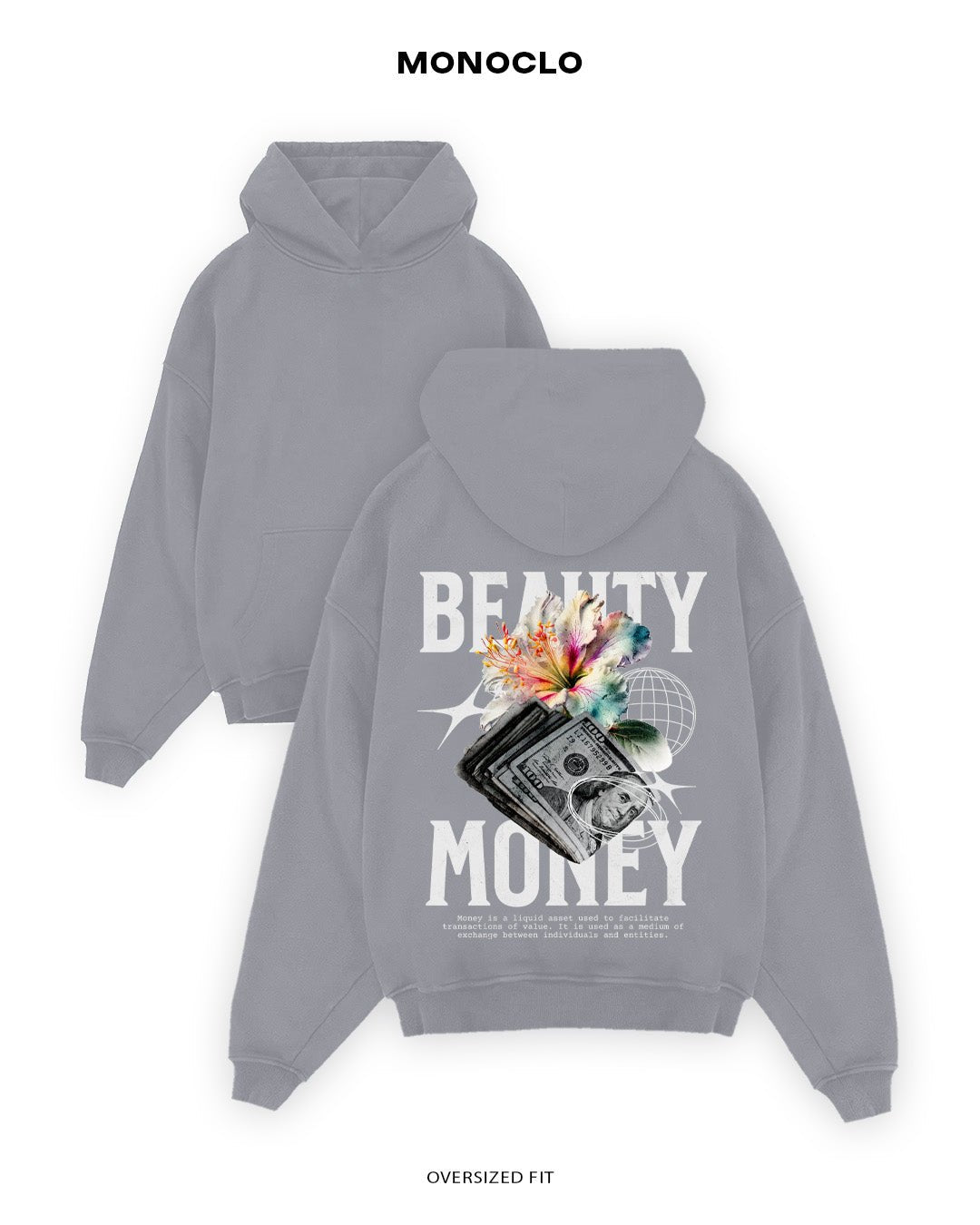 Худі Monoclo Beauty Money - shop_name Сірий