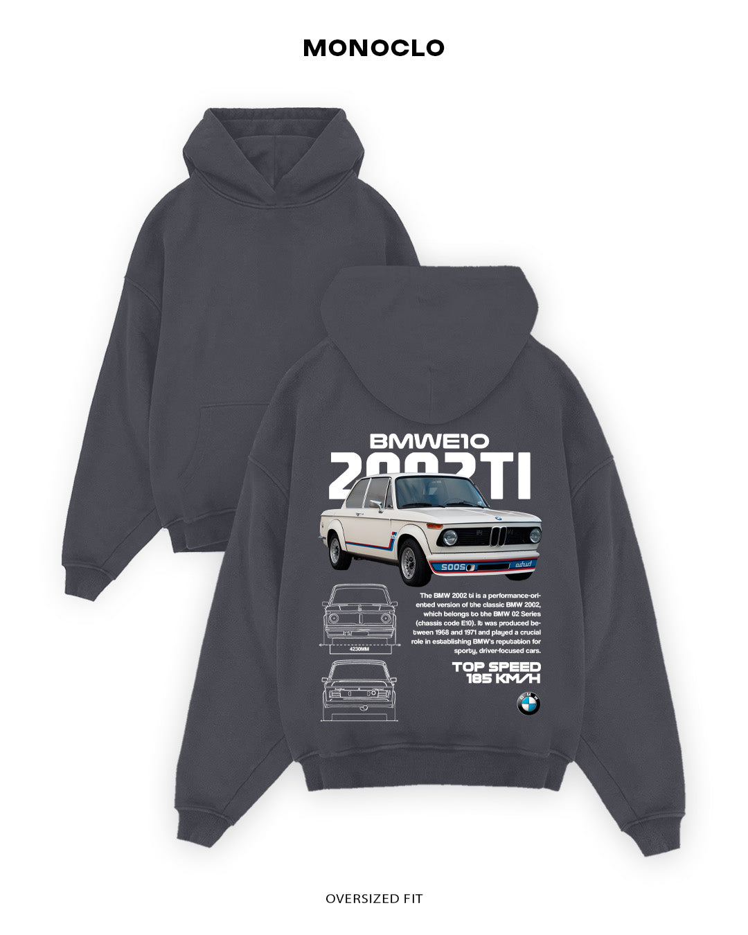 Худі Monoclo BMW 2002 TI (E10) - shop_name Графітовий