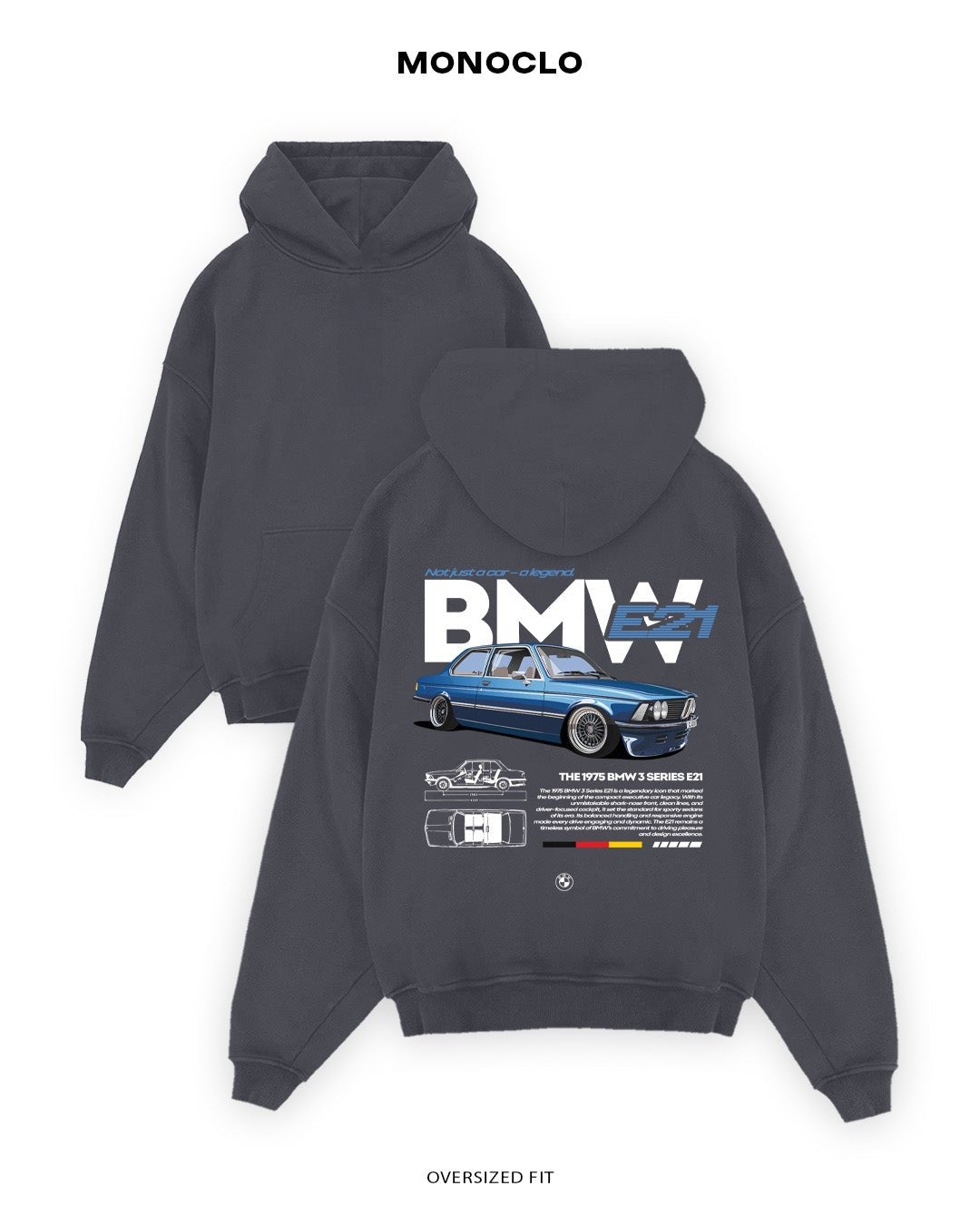 Худі Monoclo BMW E21 - shop_name Графітовий
