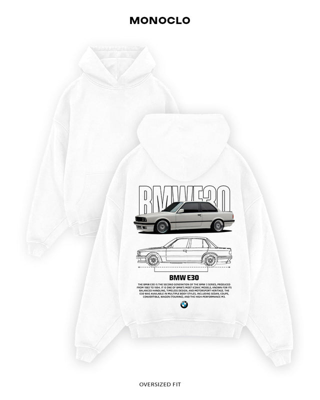 Худі Monoclo BMW E30 - shop_name Білий