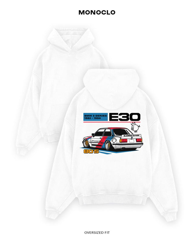 Худі Monoclo BMW E30 – 80’s Edition - shop_name Білий