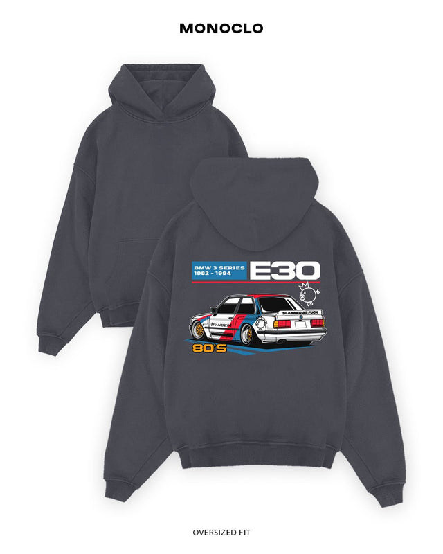 Худі Monoclo BMW E30 – 80’s Edition - shop_name Графітовий