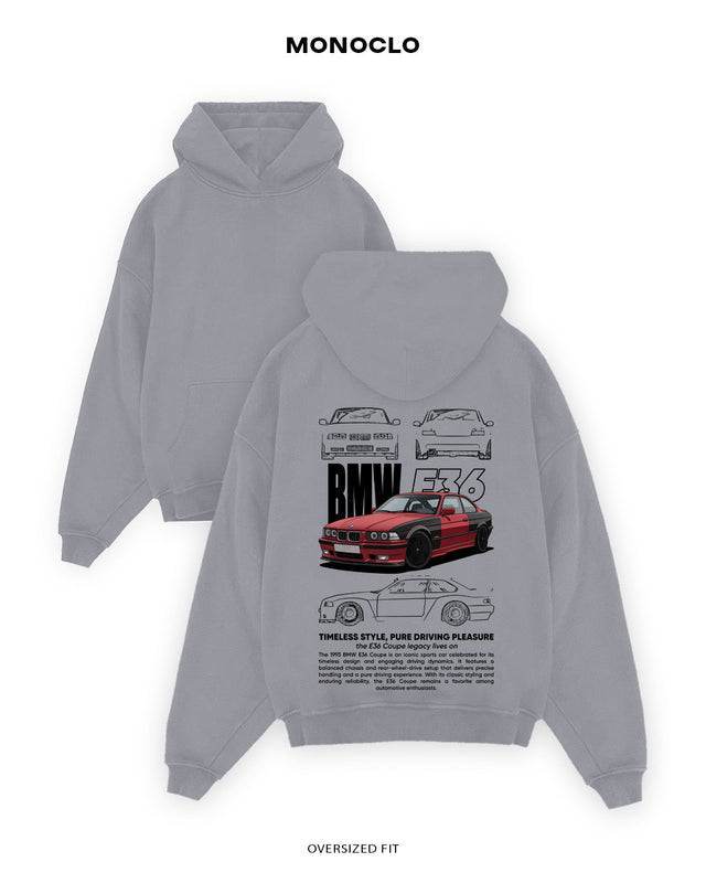 Худі Monoclo BMW E36 2 - shop_name Сірий