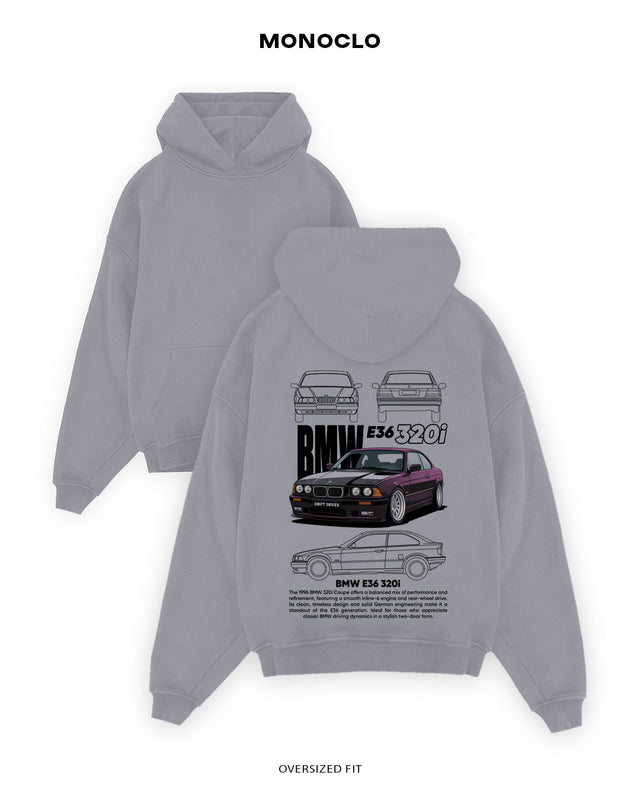 Худі Monoclo BMW E36 320i - shop_name Сірий